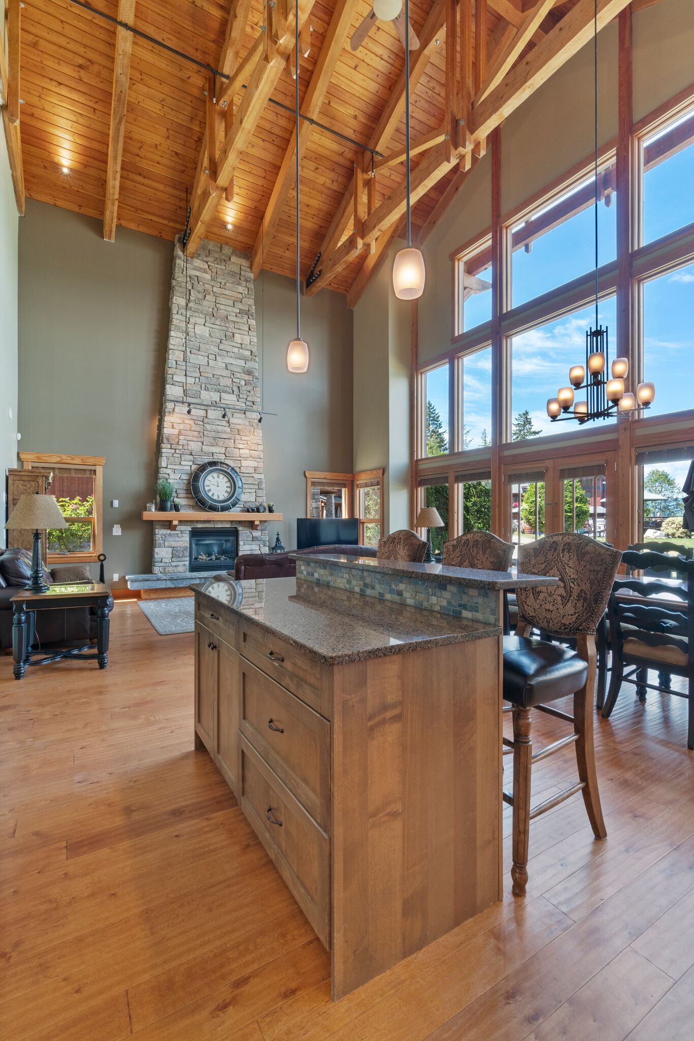 Island & Living Room